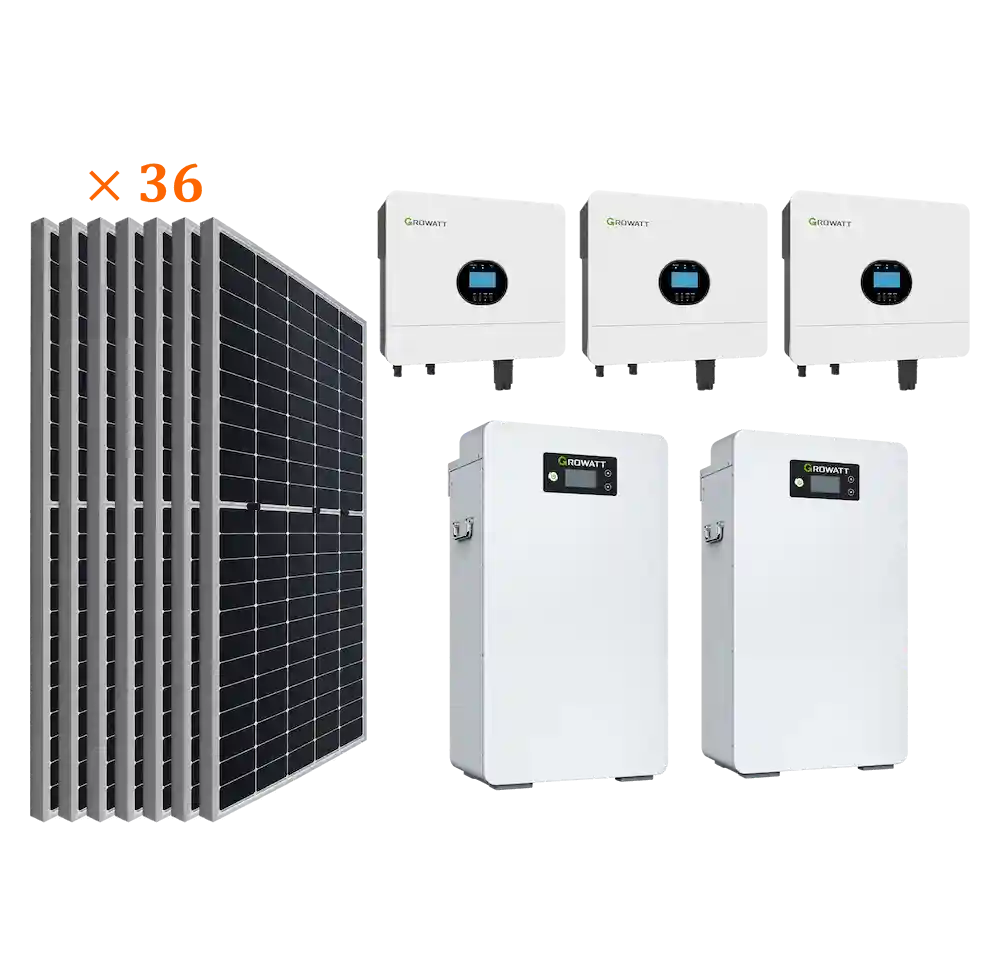 پکیج خورشیدی ۱۸ کیلوواتی صنعتی Growatt با باتری ۲۸٫۶ کیلووات‌ساعت